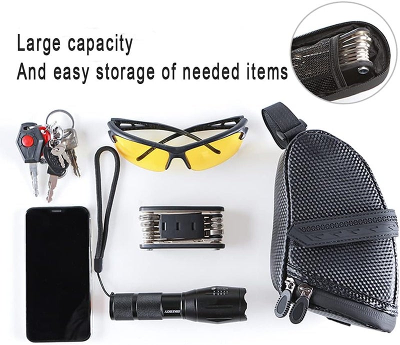 Tongha Bicycle Seat Bag Water Proof,Bike Pack Under Seat,Wedge Saddle Bag for Bike,Cycling Accessories - Image 2